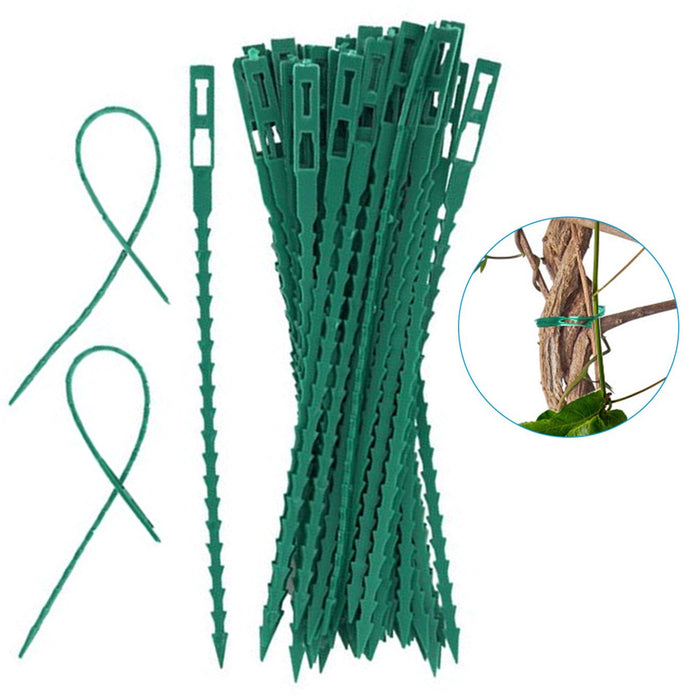 120 Pc Adjustable Garden Flexi Plastic Plant Cable Ties Climbing Tree Support