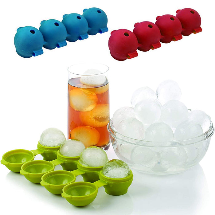 1 Round Silicone Ice Tray Glasses Cube Cup Plastic Mold Cool Jello Party Drinks