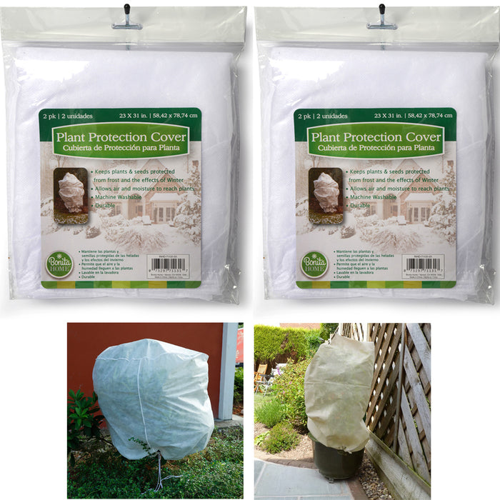 4 Pc Warm Worth Frost Blanket Shrub Jacket Protection Plant Cover Fabric Bag New