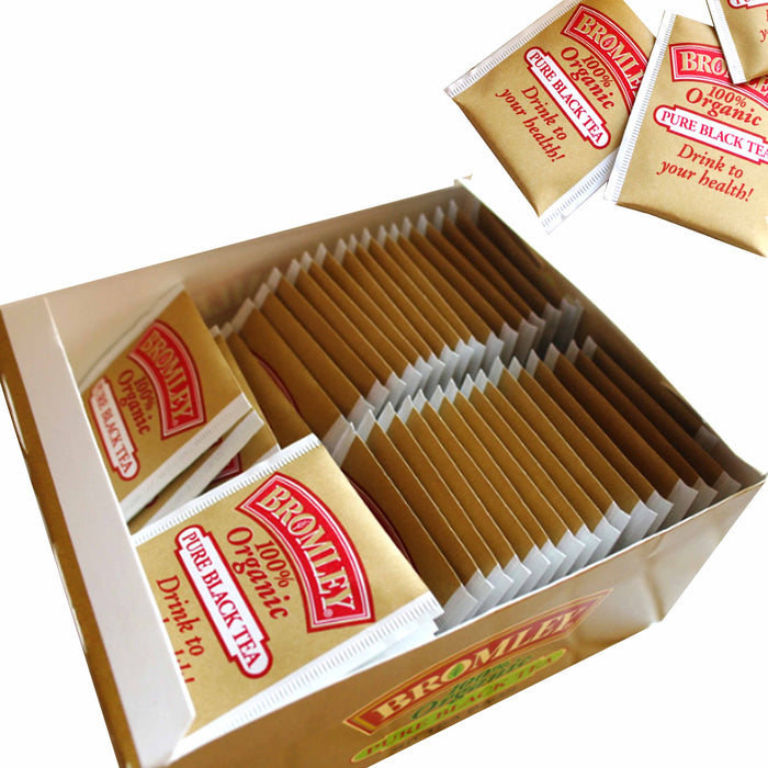 144 Ct 100% Organic Bromley Pure Black Tea Bags Premium Quality Hot Iced Drink