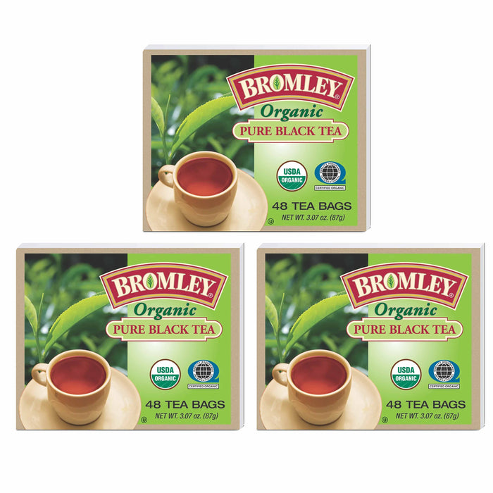 144 Ct 100% Organic Bromley Pure Black Tea Bags Premium Quality Hot Iced Drink