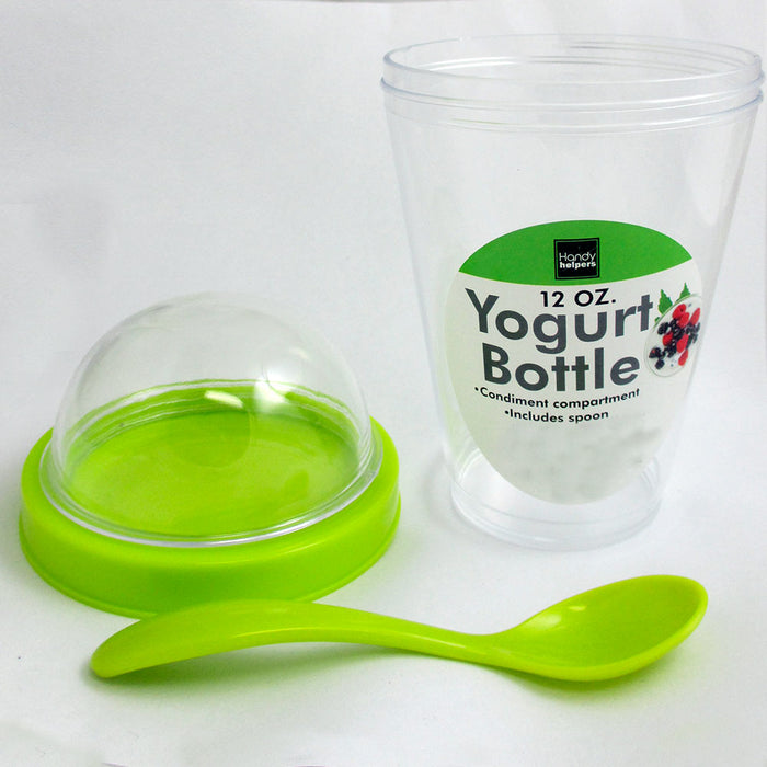 4 Sets Breakfast On The Go Cups Yogurt Cup Cereal Oatmeal Container Travel 12 Oz