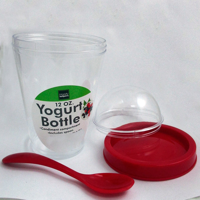 4 Sets Breakfast On The Go Cups Yogurt Cup Cereal Oatmeal Container Travel 12 Oz