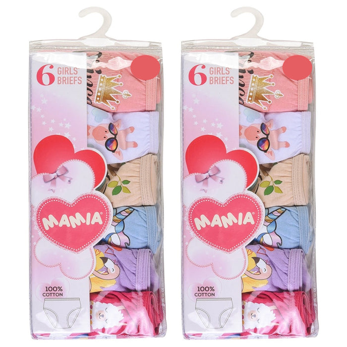 12 Pack Girls Soft 100% Cotton Underwear Toddler Panties Kids Briefs Size XLarge