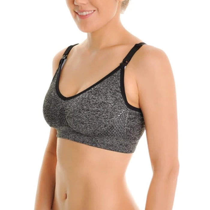 6 Pack Breastfeeding Nursing Bra Seamless Wire Free Build In Maternity Pads L XL