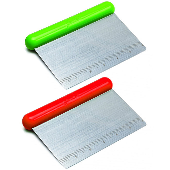 2pc Joie Stainless Steel Chop Scraper Kitchen Chopper Cleave Dough Cheese Cutter