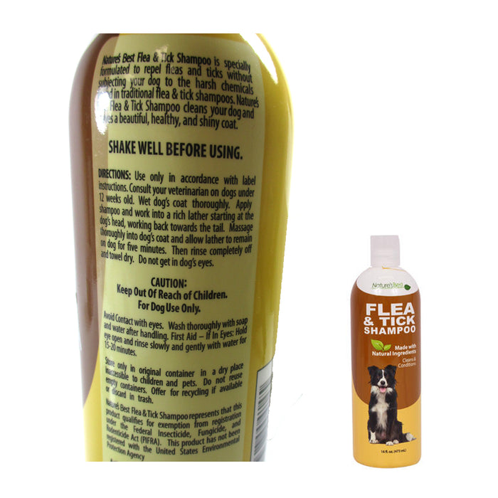 Flea & Tick Natural Pet Shampoo Dog Pets Conditioner Scrub Cleaning Shower Wash