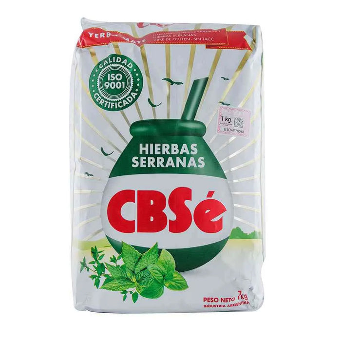 Yerba Mate 1 Kg Hierbas Serranas Loose Leaf Argentina Drink Tea Energy Digestion
