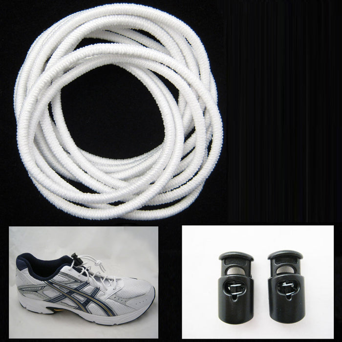 3 No Tie Elastic Shoelace Lock Laces Shoe Strings Fastening Sport Locking Toggle