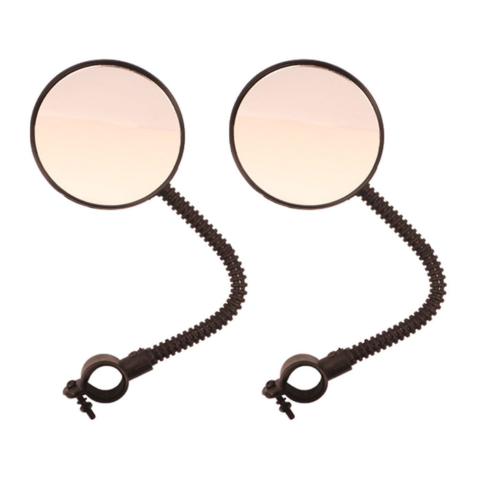 2 Bike Rear View Mirror Flexible Handlebar Glass Cycling Blind Spot Bicycle Safe