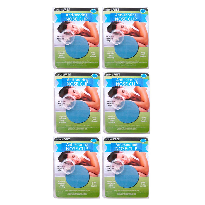 6 Pack Lot Stop Snoring Nose Clips Anti Snore Sleep Aid Apnea Device Night Tray