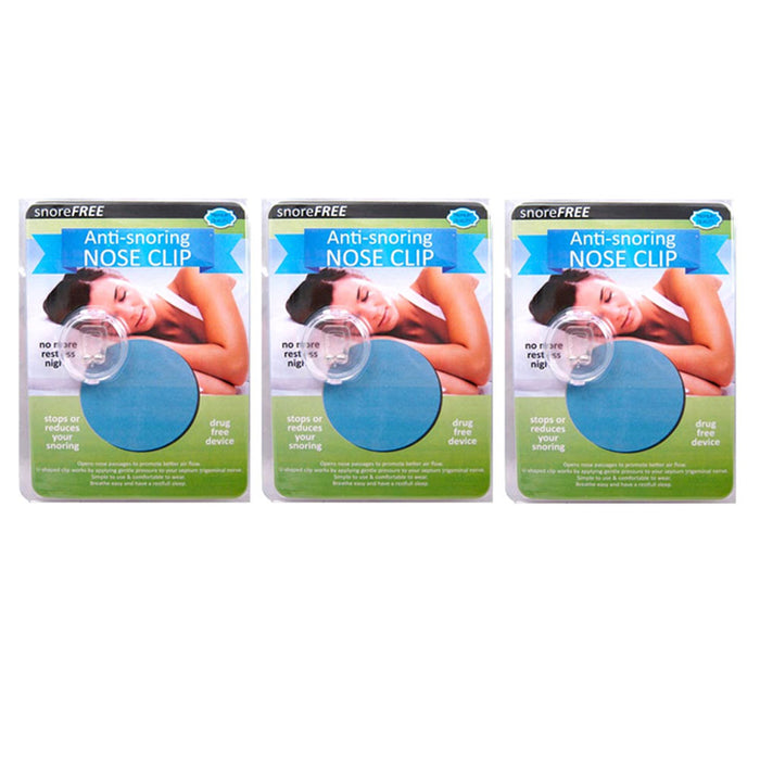 3 Packs Anti Snoring Nose Clips Stop Snore Free Sleep Aid Guard Night Device Tv