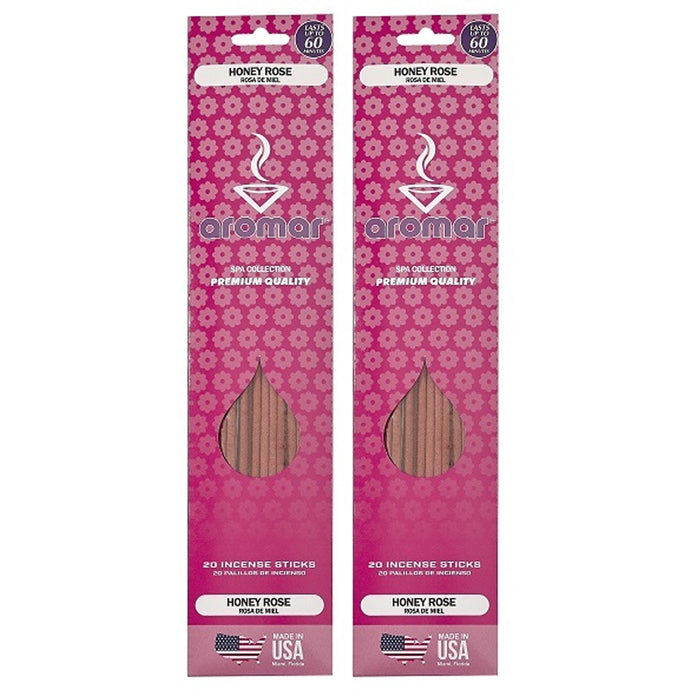 40 Pc Incense Sticks Honey Rose Scented Fragrance Aroma Therapy Hand Dipped