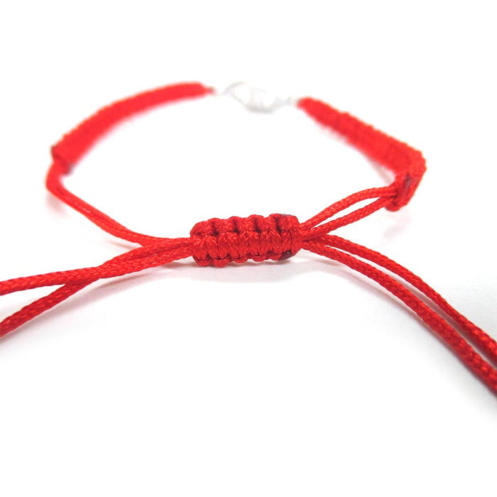 Macrame Evil Eye Lucky Charm Turkish Bracelet Red Nazar Hamsa Jewish Kabbalah CZ