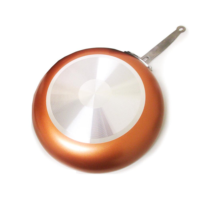2 Ceramic Copper Coated Non Stick Fry Pan Set Eco PFOA free Cookware 9.5" 11" !