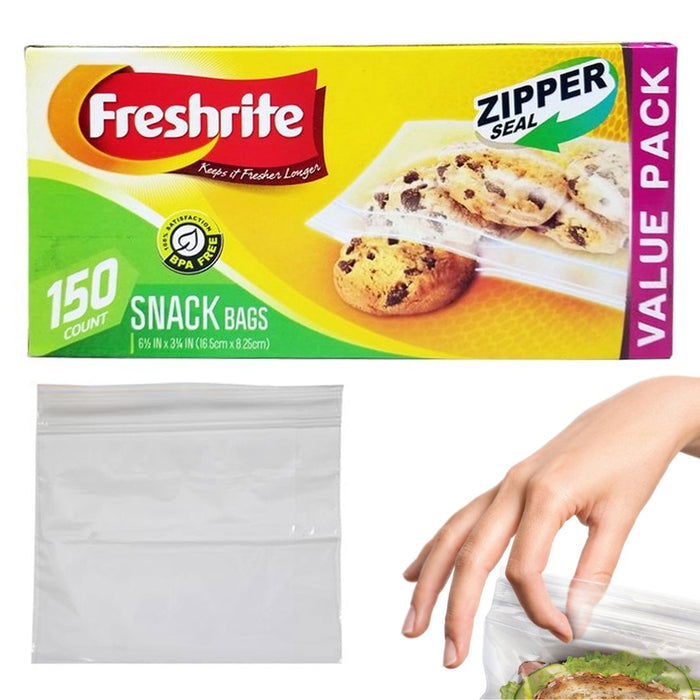 600 Zip Sandwich Bags Resealable Snacks Food Storage Lunch School BPA Free Clear