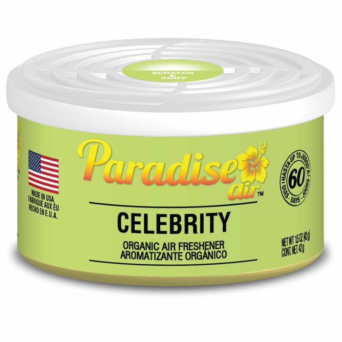 4 Pc Paradise Organic Air Freshener Celebrity Scent Fiber Can Home Car Aroma