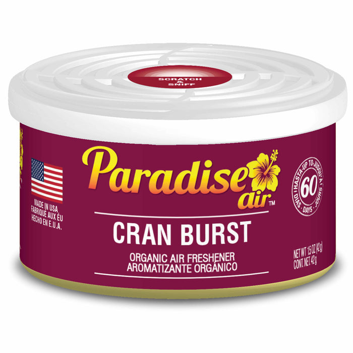 2 Pc Paradise Organic Air Freshener Cran Burst Scent Fiber Can Home Car Aroma