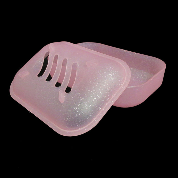 6PC Travel Soap Container Dish Case Holder Box Wash Bathroom Home Camp Clean Dry