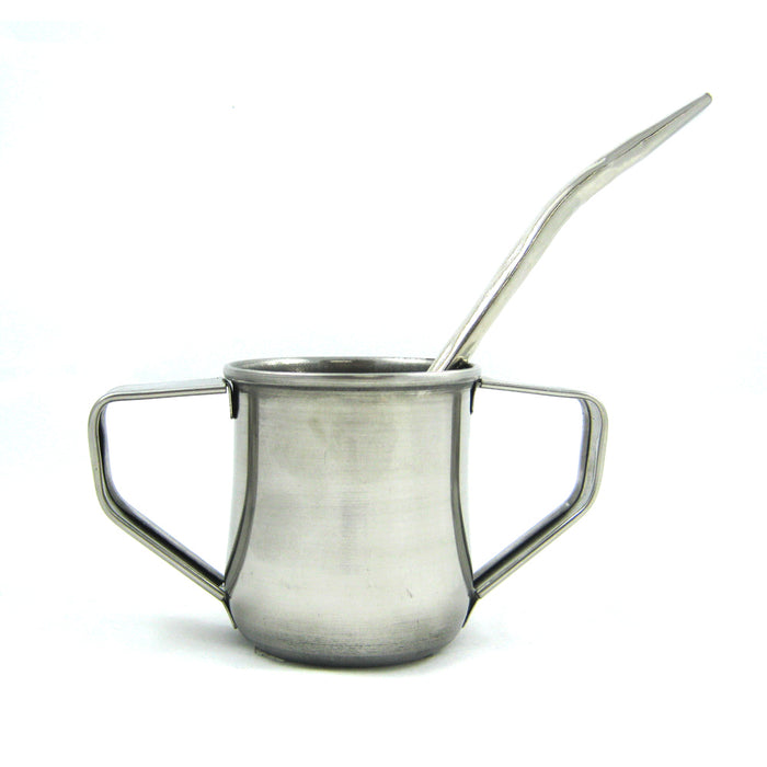 ARGENTINA MATE GOURD CUP YERBA TEA WITH STRAW BOMBILLA STAINLESS STEEL KIT 9501