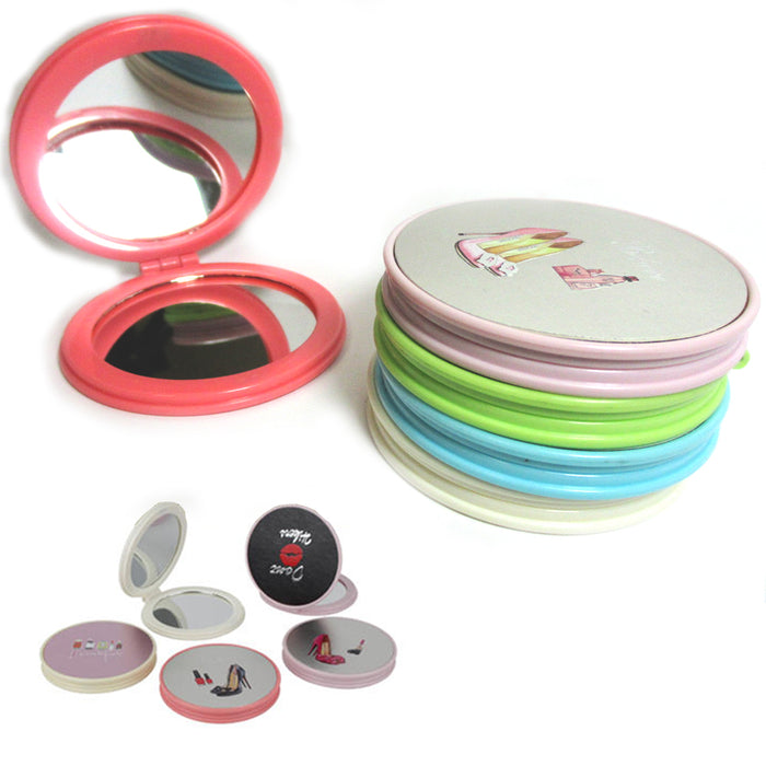 12 Makeup Cosmetic Folding Portable Compact Pocket Mirror Vintage Purse Travel
