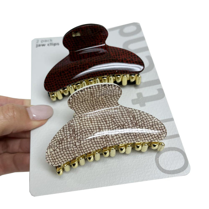 6 Pc Hair Claw Banana Clips 2.5" Thin Medium Thick Nonslip Hair Jaw Clutch Women