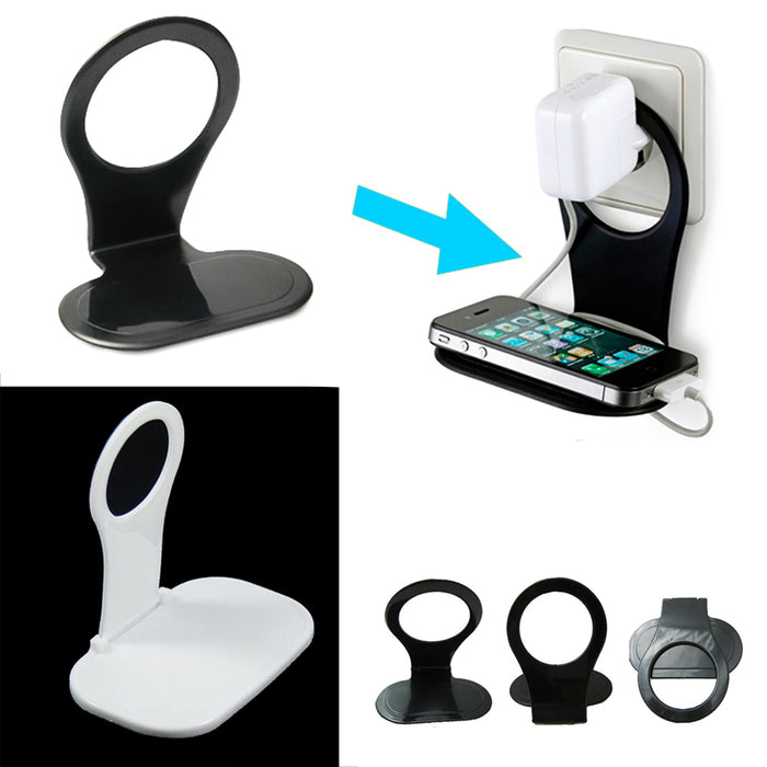 2 Pk Cell Phone Mount Wall Charging Rack Cable Holder Stand Organizer Smartphone