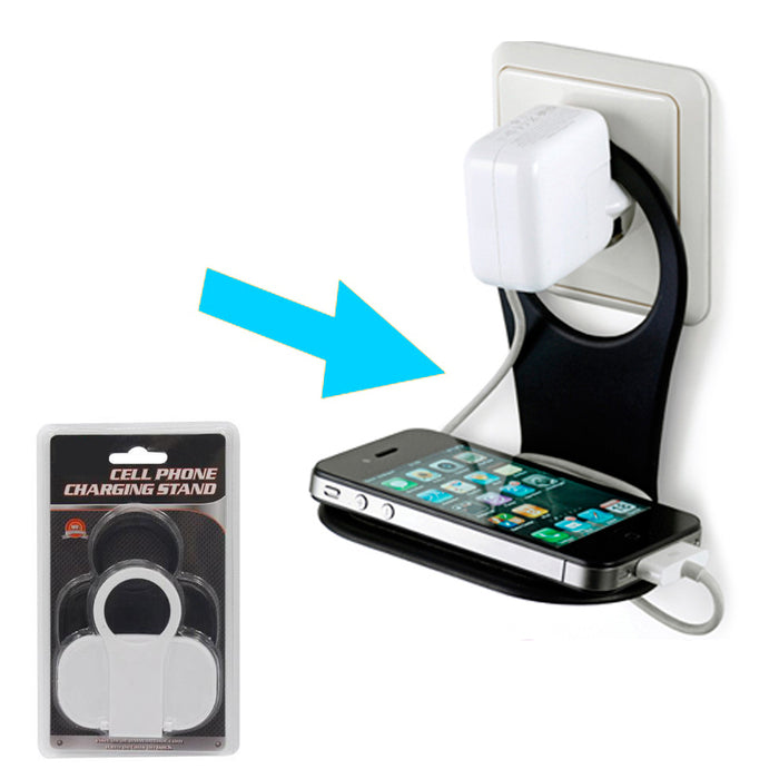 2 Pk Cell Phone Mount Wall Charging Rack Cable Holder Stand Organizer Smartphone