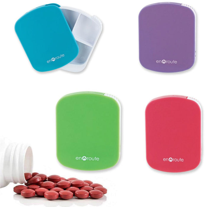 1 Pill Case 4 Compartment Travel Vitamin Medicine Tablet Storage Snap Container