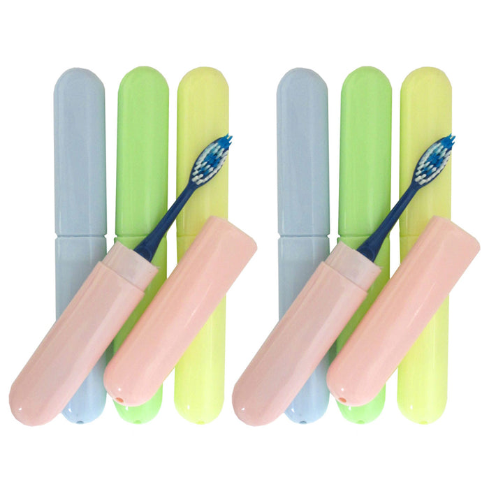 8 Pack Toothbrush Case Holders Travel Cover New Tube Plastic Box Multicolor Set