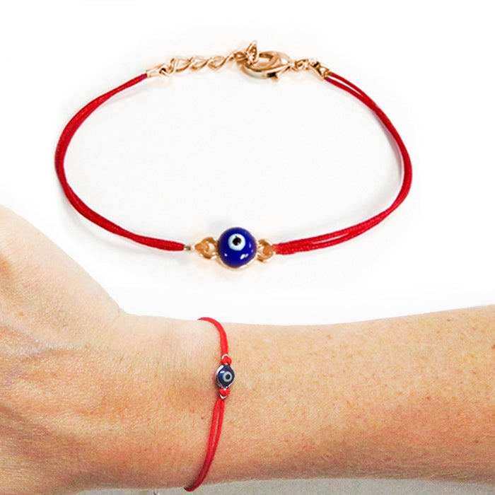 Evil Eye Red String Kabbalah Bracelet Mati Nazar Good Luck Charm Protection Gold
