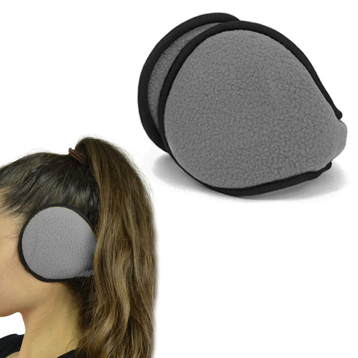 Kids Ear Muff Earmuffs Boy Girl Warmers Winter Basic Polar Fleece Grip Wrap Soft