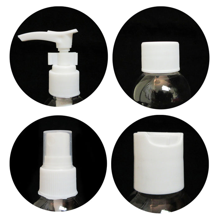 4PC Carry On Travel Bottles Kit Plastic Empty Jar Storage Container Portable Set