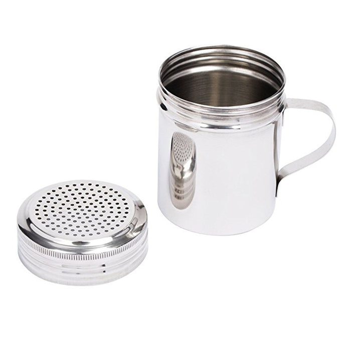 1 X Dredger 10 Oz Stainless Steel Dredge Shaker with Handle Spice Salt Pepper