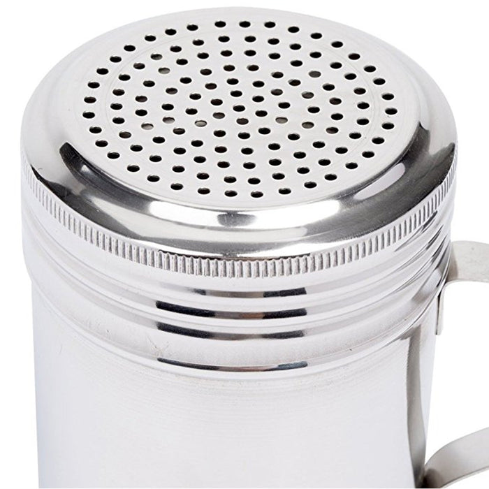 1 X Dredger 10 Oz Stainless Steel Dredge Shaker with Handle Spice Salt Pepper
