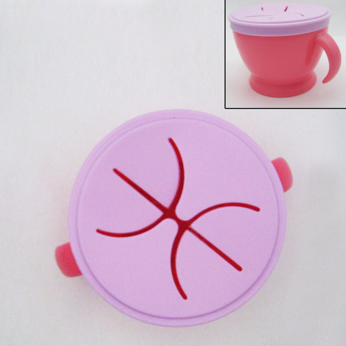 Baby Toddler Feeding Bowl Food Container Snack Keeper Pod Traveling Cup Handles