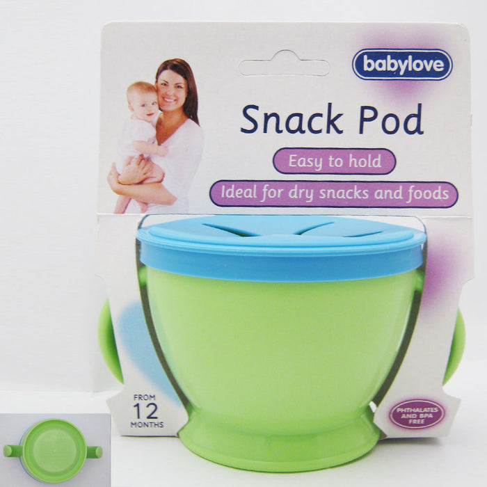Baby Toddler Feeding Bowl Food Container Snack Keeper Pod Traveling Cup Handles
