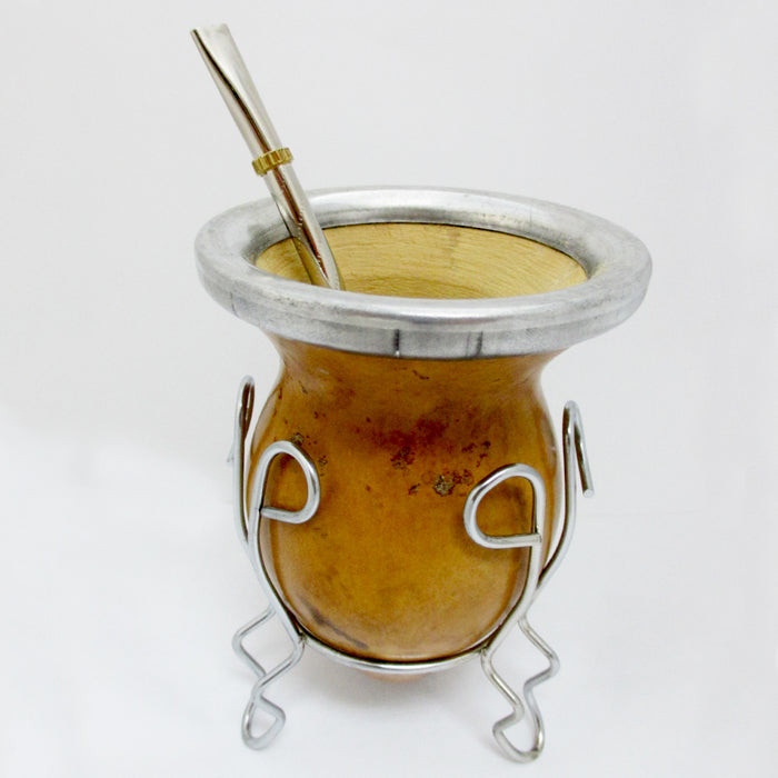 ARGENTINA MATE GOURD YERBA TEA CUP STRAW BOMBILLA TERERE CALABAZA DRINK NEW 2959