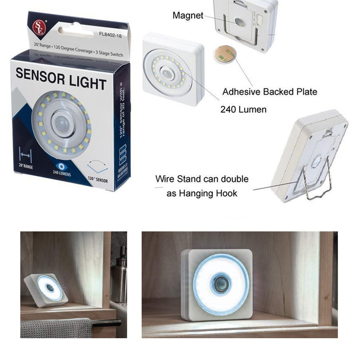4 Sensor Light 240 Lumens Battery Operated Magnetic Night Lamp Motion Activated
