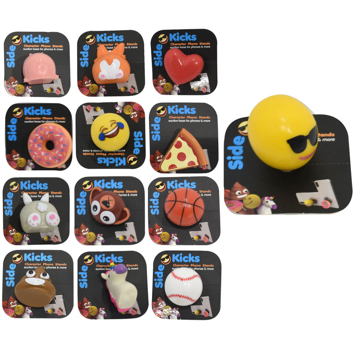2 Pc Character Emoji Cell Phone Stand Fidget Holder Suction Grip Mount Universal