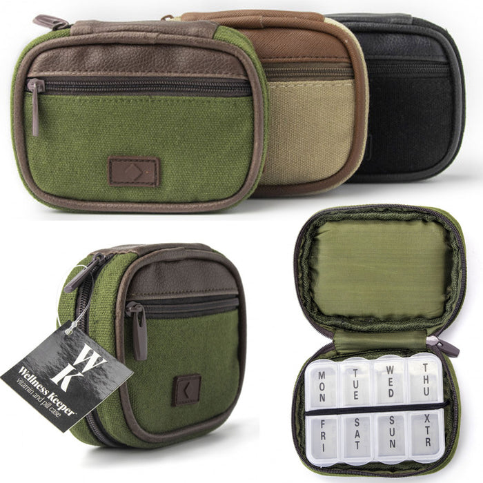 2 Pc 7 Day Compartment Weekly Pill Box Medicine Storage Organizer Container Case