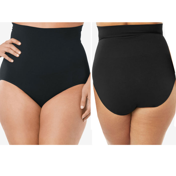 3 Pc Women's Laser Cut Seamless Brief Full Cover High Waist Panties Underwear XL