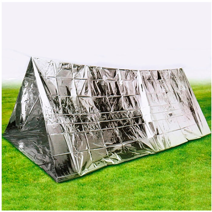 Outdoor Emergency Tent 96"x24" Sleeping Bag Survival Reflective Shelter Camping