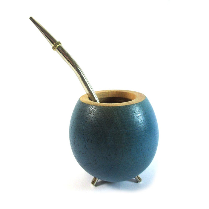 Argentina Mate Gourd Yerba Tea Cup Straw Bombilla Algarrobo Detox Beral Kit Teal