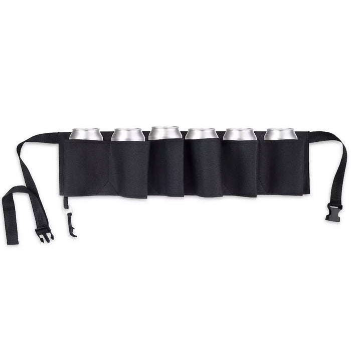 1 X 6 Pack Beer Soda Can Water Bottle Holster Belt Bandolier Adjustable Gag Gift