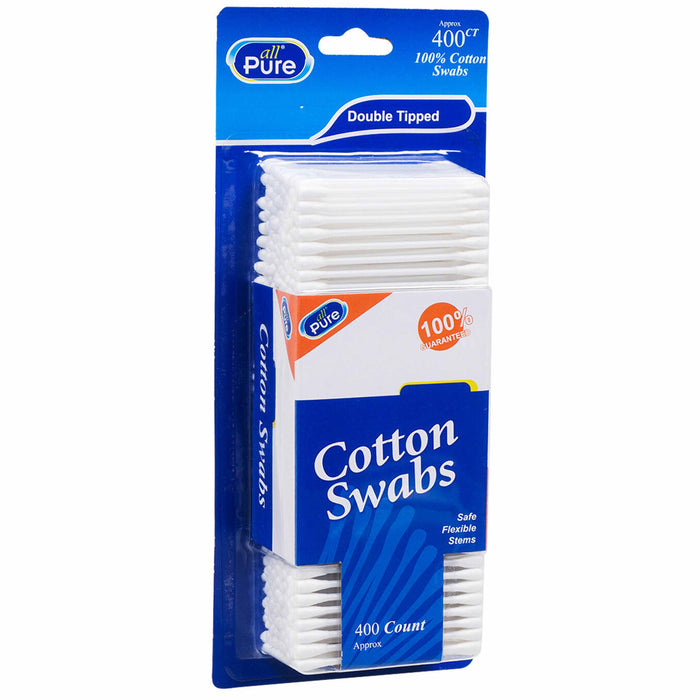 400 Cotton Swabs Double Tipped Applicator Tip Bud Safety Ear Wax Makeup Remover