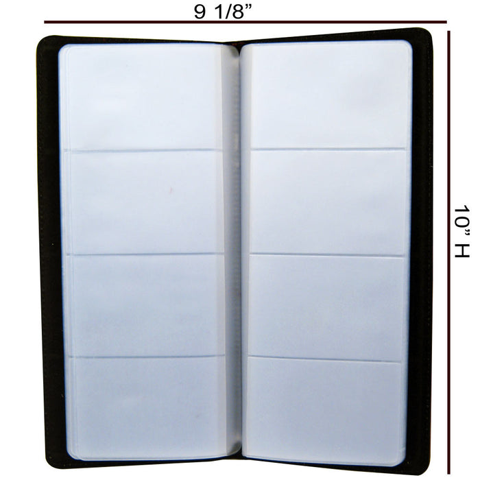 Faux Leather Business Name Credit ID 96 Card Organizer Holder Tan Book Office
