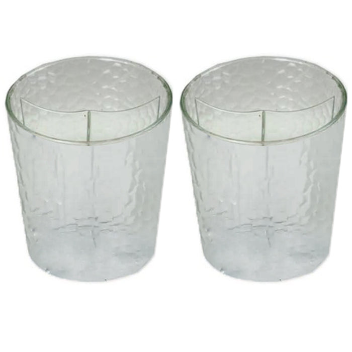 2 Cosmetic Brush Organizer Clear 3 Section Case Storage Makeup Holder Cup Vanity