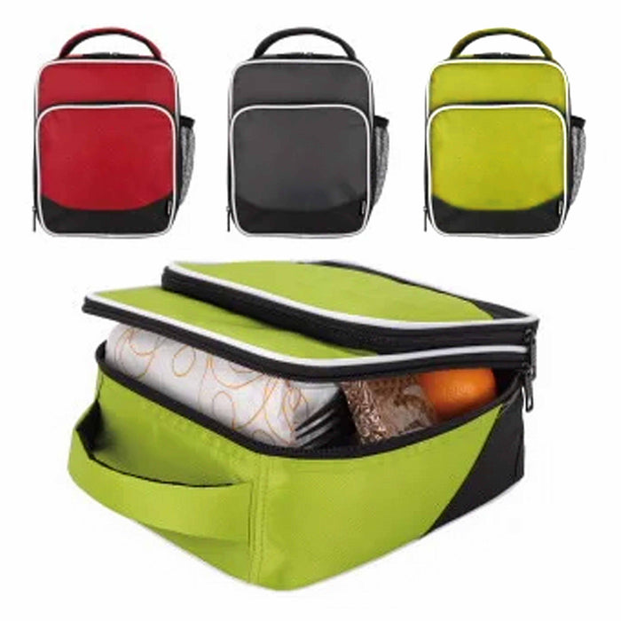 2 Pc Insulated Lunch Bag Box Women Men Thermos Cooler Hot Cold Adult Tote Food