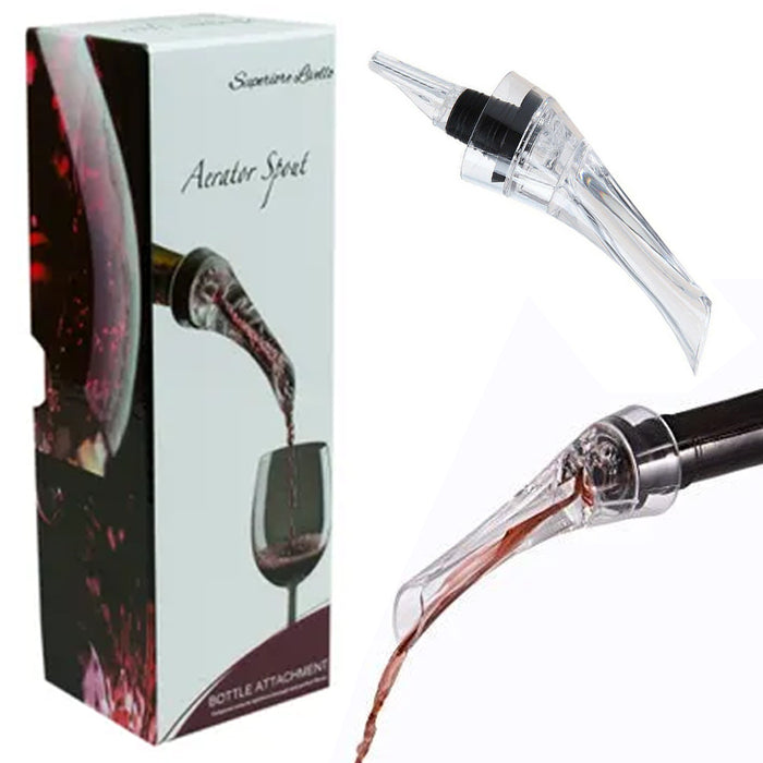 2 Pc Aerator Spout Bottle Pourer Pour Stopper Dispenser Liquor Olive Wine Oil